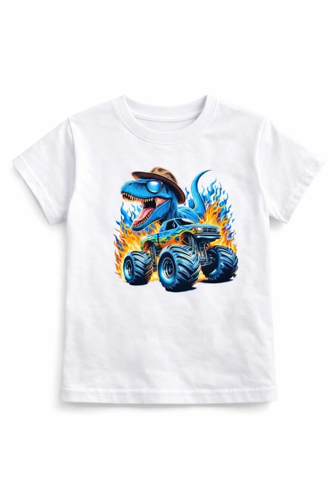 🦖🚙Dětské tričko Dino Monster Truck